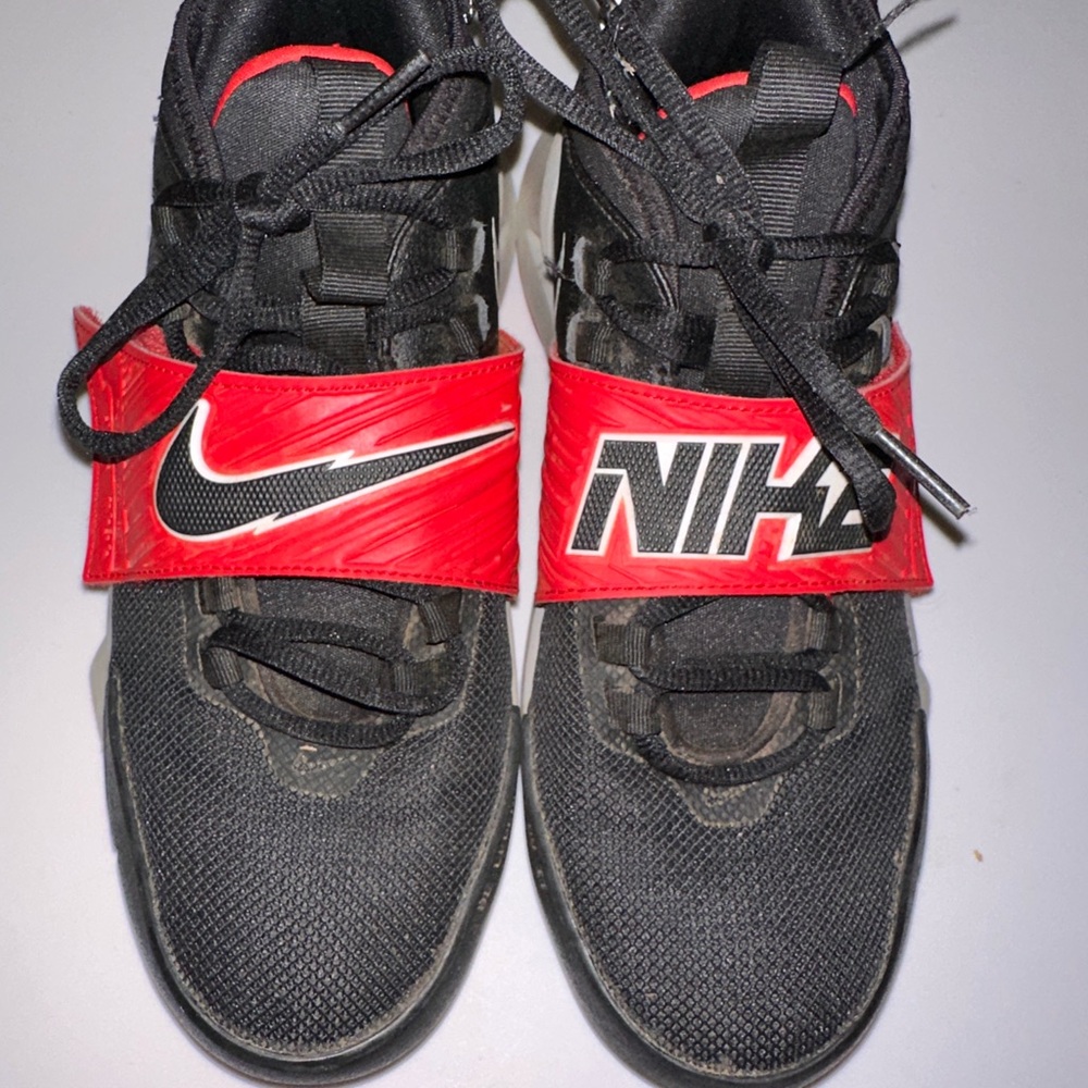Nike Black and Red Sneakers with Sporty Design Like New